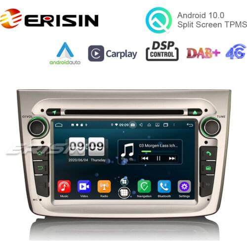 Erisin ES8730SM 7" 8-Core 64G Android 10.0 Car DVD Player GPS CarPlay Auto DSP 4G Radio for Alfa Romeo Mito