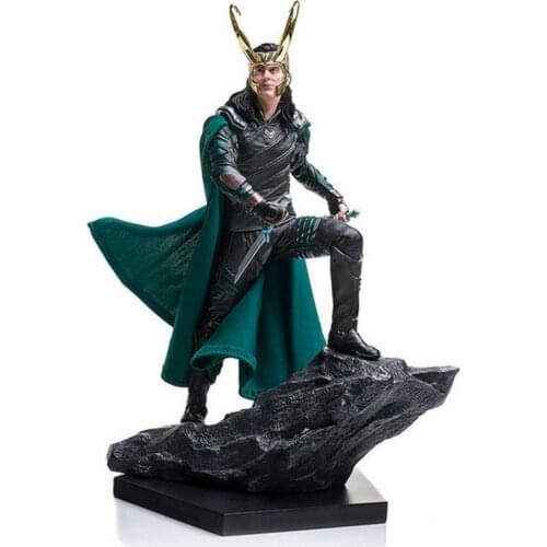 Disney Marvel Legand Anime Action Figure GK Loki Figma 1/10 PVC 25cm Model Thor Odinson 3 Avengers Toys For Children Gift Doll