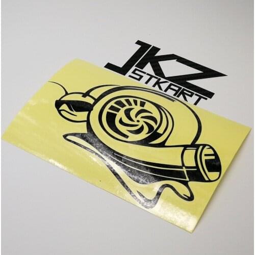 JKZ STKART Vinyl Die Cut Car Sticker Decals Cool Turbo Snail 14 x 10 cm for Motor Bike Truck Helmet Decorated Stickers