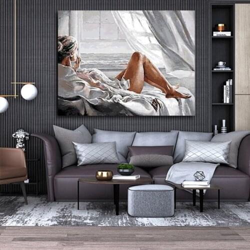 Paint by number art painting by numbers sexy girl creative adult hand-painted decompression living room decoration painting