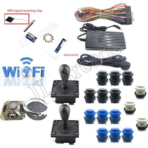 WIFI Pandora Box 3D 4018 kit DIY Arcade Kit +HAPP buttons and Joystick +speaker Arcade Console machine Home closet package