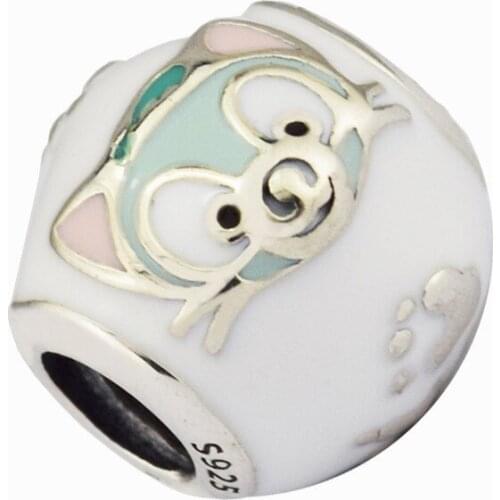 New Mixed Color Enamel Kitty Cat Beads for Silver 925 Original Charms Bracelets Women Jewelry DIY Charm Beads for Jewelry Making