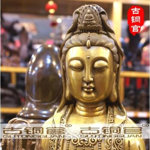 Wholesale Antique Bronze Art factory Bronze bodhisattva copper buddha exquisite copper crafts home decoration