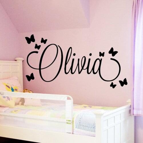 Personalized Custom Name Wall Sticker Art Decal Babys Wall Stickers For Kids Girls Boys Room Decoration Bedroom Mural DIY O299