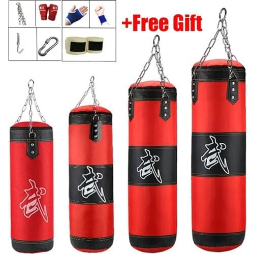 Professional Empty Boxing Sandbag Adults Kids Hanging Kick Fitness Training Punching Bag Home Gym Exercise Heavy Boxing Bag Muay
