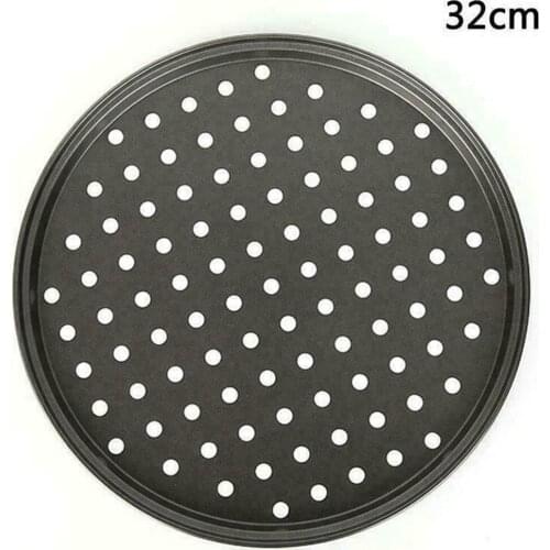 4 SIZES PIZZA PAN BAKING TRAY PERFORATED CRISPER NON-STICK PIZZA SERVING
