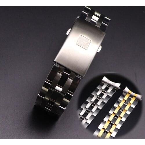 Watch Accessories Band Chain 19mm 20mm Stainless Steel Watch Strap for Tissot 1853 T461 T014 T17 Kutu Series Watch Bracelet