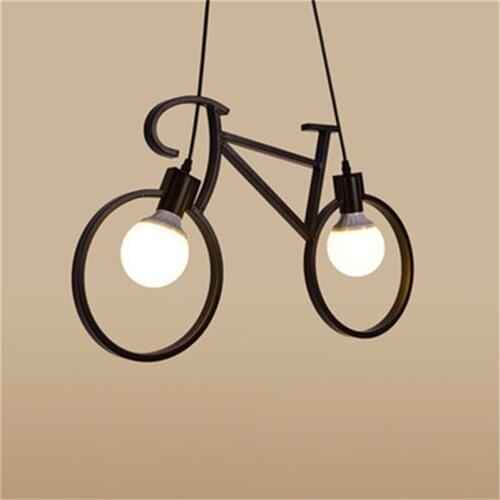 Retro Creative Iron Bicycle Chandelier American Rural Simple Restaurant Internet Cafe Bar Lamp Free Shipping
