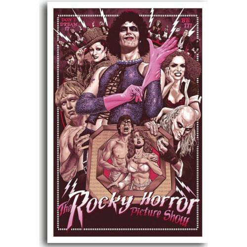 The Rocky Horror Picture Show Movie Terror Vintage Silk Fabric Wall Poster Art Decor Sticker Bright