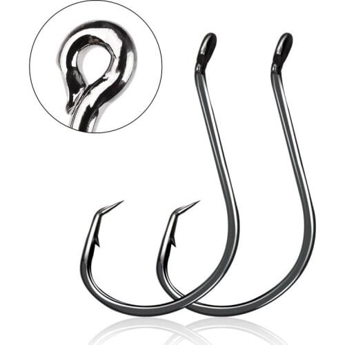 100pc/lot Big Octopus Fishing Hooks Offset Sport Circle Fishing Hook Set Carp Fishhook Jig Big Barbed Fish Hook Tackle
