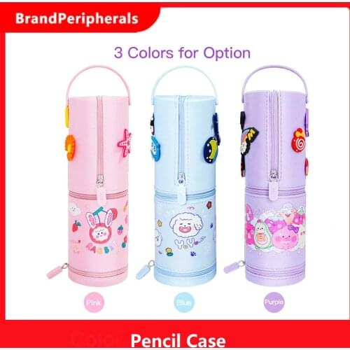 NBX Silicone Pencil Case Large Capacity Cute Cartoon Pen Holder Durable Waterproof Stand Up Pencil Bag Pouch Stationery Storage