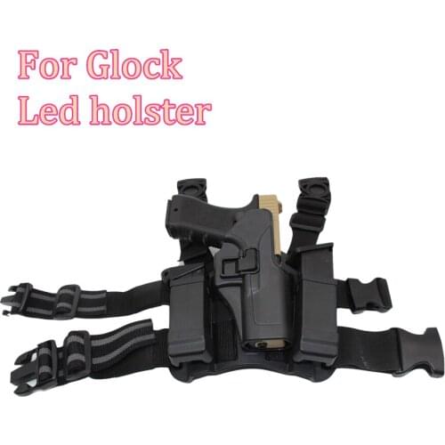 Tactical Leg Holster Right Thigh Paddle Lock Duty Pistol Gun Holster Magazine Pouch for GLock 17 18 19 22 23