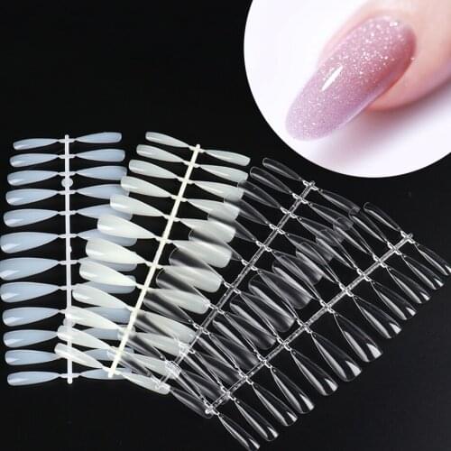 Ultra-thin Full Cover Display Nail Tips Non-marking Fake Nails Mold For Extension Gel Polish Form Builder Manicure Tool NL1853