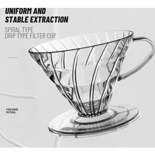 V60 Hand Punch Coffee Cup Resin V60 Drip Coffee Funnel Portable Coffee Appliance Hand Punch Coffee Kitchen For Dining