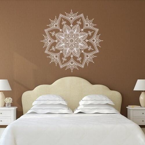 Wall Decal Vinyl Sticker Mandala Flower Yoga Studio Bohemian Bedroom Decor Living Room House Decoration Wallpaper Mural WW-212