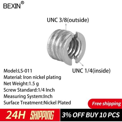 Camera screw 1/4 to 3/8 conversion screw nut camera release mount adapter screw for the camera tripod monopod ball heads