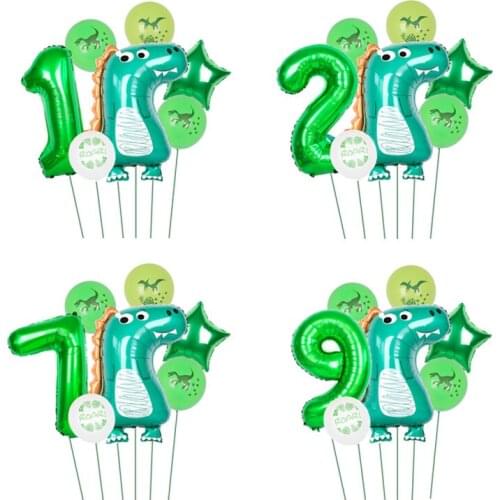 Dinosaur Foil Balloons Boys Animal Balloons Happy Birthday Balloon Baby Kids Birthday Party Animal World Decoration