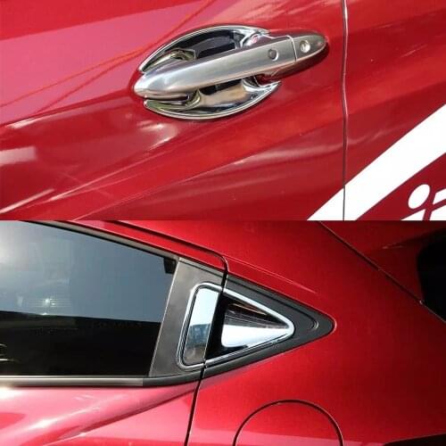 High quality 10pcs Door Handles Bowl Cover ABS Plastic Chrome Plating For Honda Vezel 2014 2015 2016 2017 2018 Truck Accessories