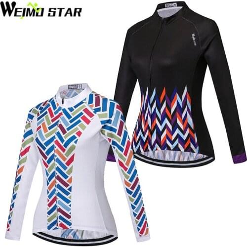 Weimostar Women cycling jersey long sleeve cycling clothing mtb Jersey bicycle jersey Ropa Ciclismo Spring/Autumn Jersey