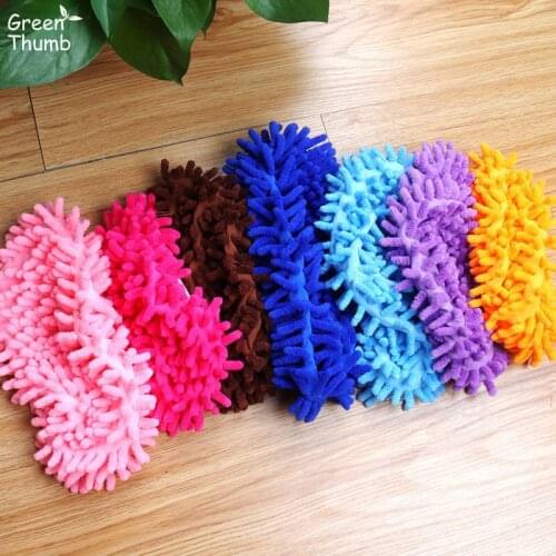 1Pair Retractable Edge Mopping Shoe Cover One Size Mop Replacement Cloth Multi-Antenna Fit Woman Man For Home Floor Cleaning
