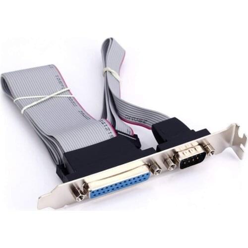 25 hole parallel port +9 pin serial port expansion line / bezel (DB25 DB9) Motherboard printer interface 25 hole LPT