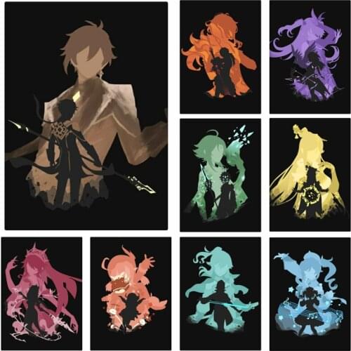 5d Diamond Painting Genshin Impact Anime Game Mosaic Cross Stitch Art Poster Full Square/Round Embroidery Handwork Home Decor