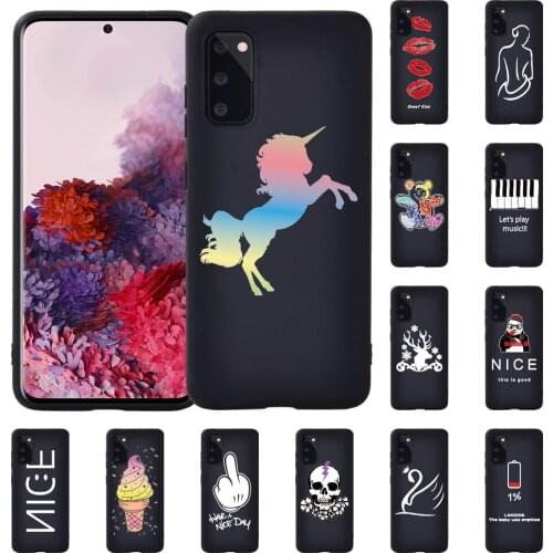 Phone Case for Samsung S8 S9 S10/S10 Plus Samsung S20/S20 Plus Simple Pattern Soft Silicone Luxury Anti-drop Back Cover