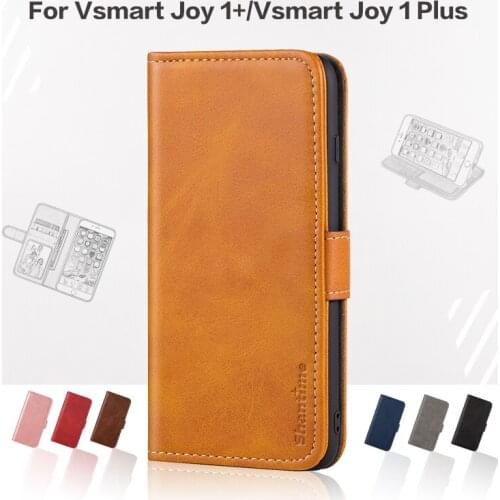 Flip Cover For Vsmart Joy 1+ Business Case Leather Luxury With Magnet Wallet Case For Vsmart Joy 1 Plus Phone Cover