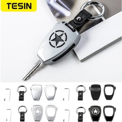 TESIN Car Keys Cover for For Jeep Liberty Car Key Case Shell Cover Accessories for Dodge Nitro 2005-2007 Interior Accessories