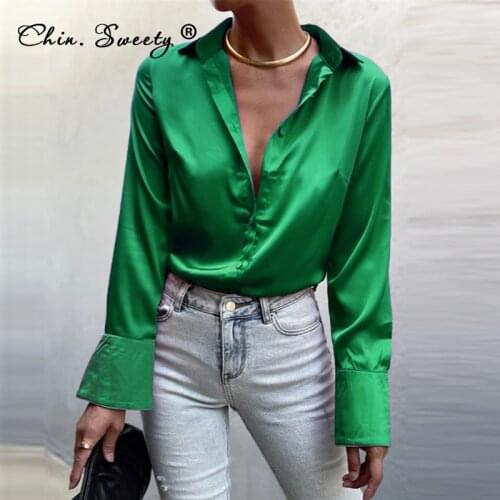 Chin.Sweety Satin Blouses