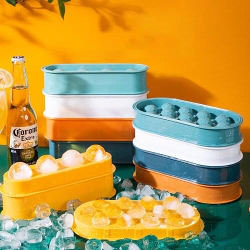 Home Bar Party Whiskey 3D round ice cube mold shape kitchen accessories round hockey box bar tools ice cubes plastic reusable