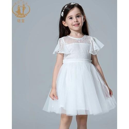 Nimble summer fairy girl elegent princess formal dress lace clothes fly sleeve roe party and ceremony wedding and party dress