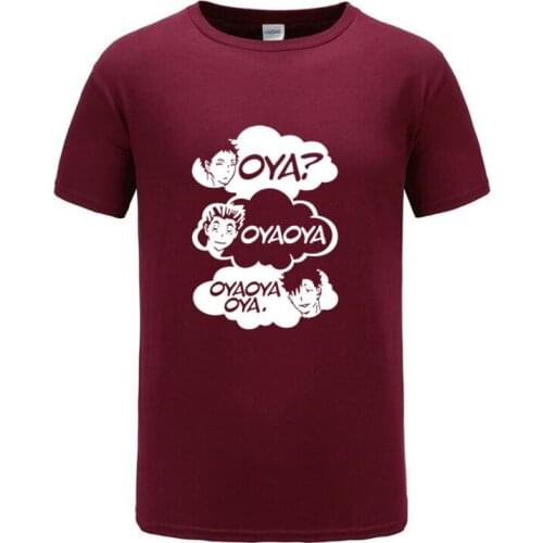 Oya Oya Oya Haikyuu T-Shirt Kuroo Anime Short Sleeve Harajuku Fashion Hip Hop T-shirt Tops Unisex Men