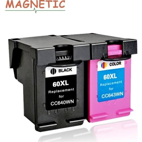 Magnetic Compatible Ink Cartridges For HP60 For HP 60 Deskjet F2480 F2420 F4480 F4583 D2660 D2530 F4280 PhotoSmart C4683 printer