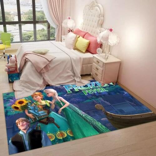 Cartoon Playmat 3D Printed Design Livingroom Carpet Anna Elsa Rug Princess Mat Kids Large Carpets Playmate Rug Home Decor Gift