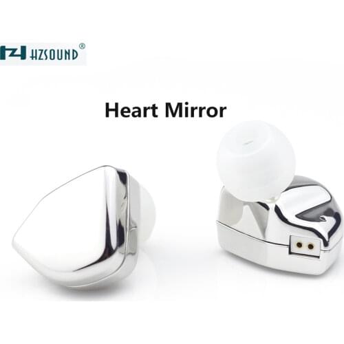 HZSOUND Heart Mirror 10mm Driver Unit In Ear Headphone CNC HIFI Headset DJ Monitor Earphone Earbuds with 2Pin 0.78mm OFC Cable