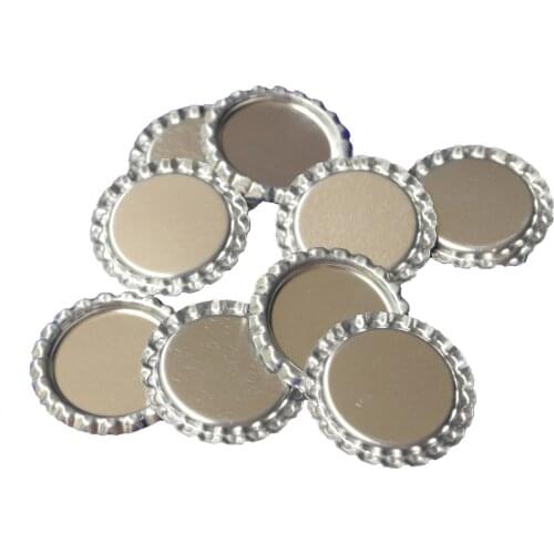 2000 Pcs Flattened Chrome Bottle Caps Flat Bottle Cap For Bows Flat BottleCaps Beer Crown For Jewelry Craft and Hairbow Making