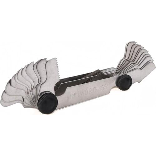 52 Blades Thread Measuring Gage 60 & 55 Degree Metric Whitworth Screw Pitch Gauge For Measure Tool