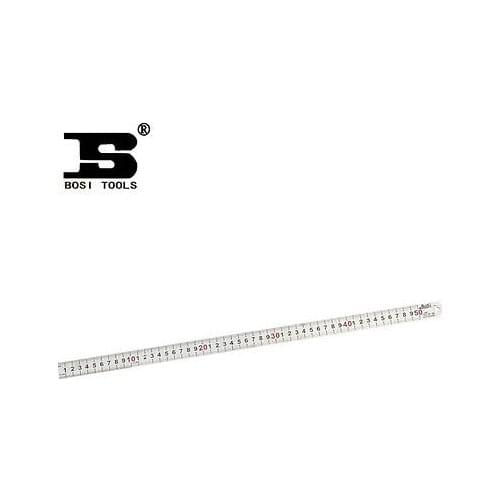 BOSI Professional Clear 500mm Double Sided Metric Steel Ruler Silver Tone