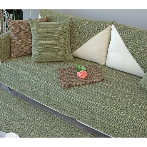 Modern Cotton Linen Thin Cloth Sofa Towels Cotton Thread Spring Autume Fall Simple Non Slip Couch Covers Living Room Slipcover