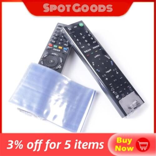 50Pcs Clear Shrink Film Bag TV/Air Condition Remote Control Transparent Case Cover Protective Anti-dust Controller Bag