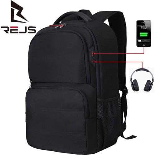 REJS LANGT Swiss Backpack Men Multifunctional Waterproof Laptop Backpack with Charge Large Capacity Travel Daypackl Anti-Theft