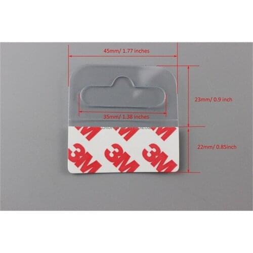 Self-adhesive PEThangers peghook Merchandising Hanger Tabs Round Hole Bulk box bag holder plastic display reinforced sticky hang