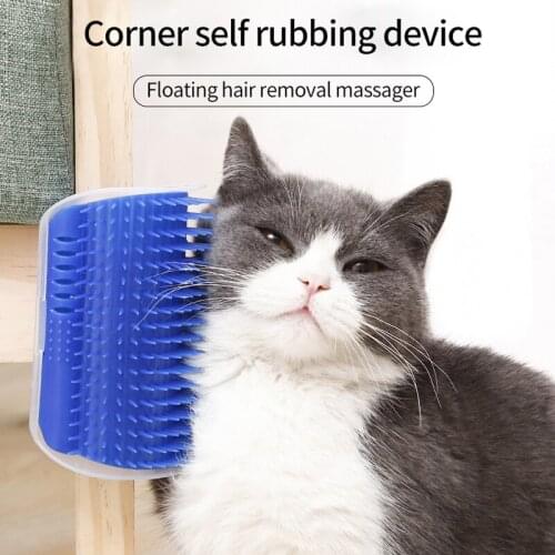 Cats Brush Corner Cat Massage Self Groomer Comb Brush Cat Rubs the Face with a Tickling Comb Cat Product Random Color