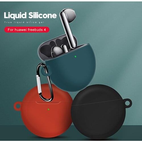 Freebuds 4 Silicone Earphone Case Wireless Bluetooth Anti-Fall Headphone Cover For Huawei freebuds 4 freebuds4 Shockproof Shell