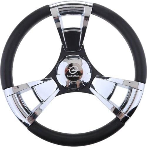 Universal Aluminum 3-Spoke Marine Boat Steering Wheel Turning Control Grip 3/4