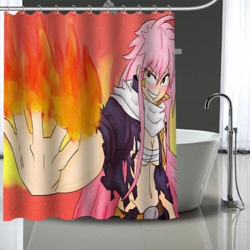 Waterproof Shower Curtain Can Be Customized Fairy Tail Bathroom Shower Bath Supplies Polyester Shower Curtain With Hooks
