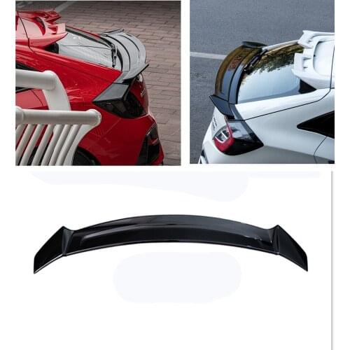 For Honda Civic 10th FK4 FK7 FK8 5 Door Hatchback 2017-2021 YOFER Car Glossy Black Tailgate Trunk Rear Roof Spoiler Window Wing