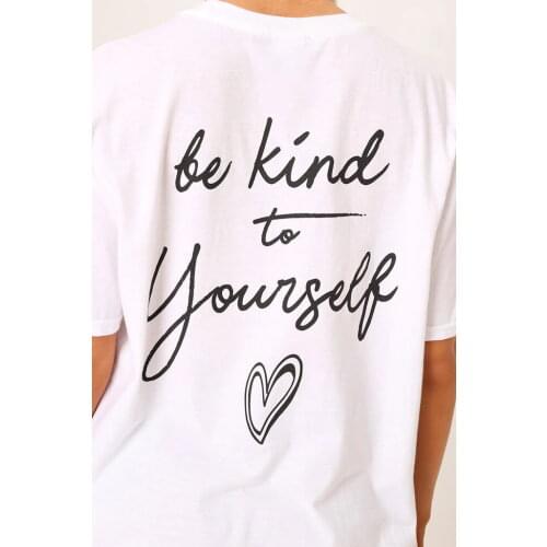 Be Kind To Yourself heart t-shirt unisex women graphic casual funny 100% Cotton grunge tumblr hipster Fashion tee top tshirt