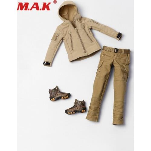 1/6 female soldier doll clothes modern military hard shell jacket tactical pants outdoor shoe model set For 12 " Female Figure